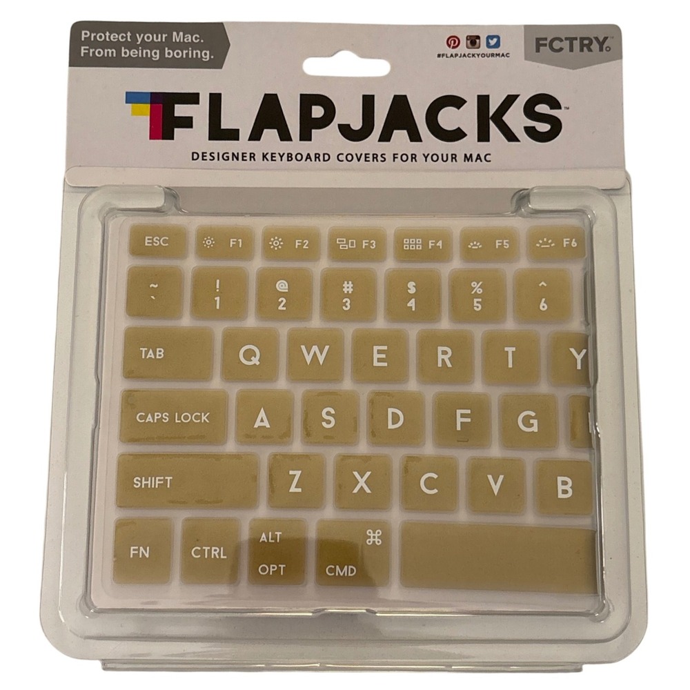 FCTRY Flapjacks Solid Gold Designer Keyboard Cover for MacBook Pro Air